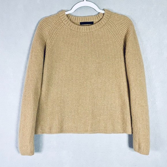 Jenni Kayne Cashmere Sweater Womens XL Beige Fisherman Knit Pullover - Picture 4 of 13